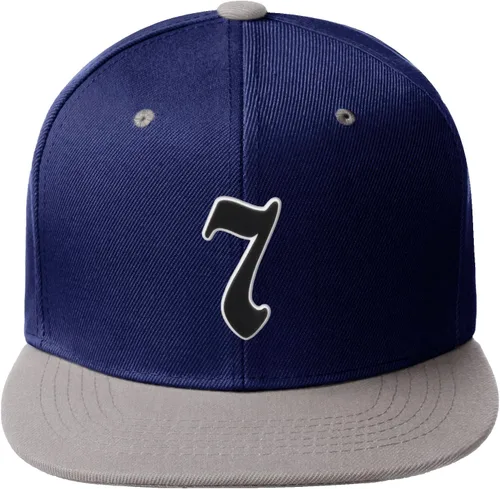 Miniatura 1595 de Daxton Gorra clásica con visera de billete plano con letras del alfabeto inglés antiguo de la A a la Z