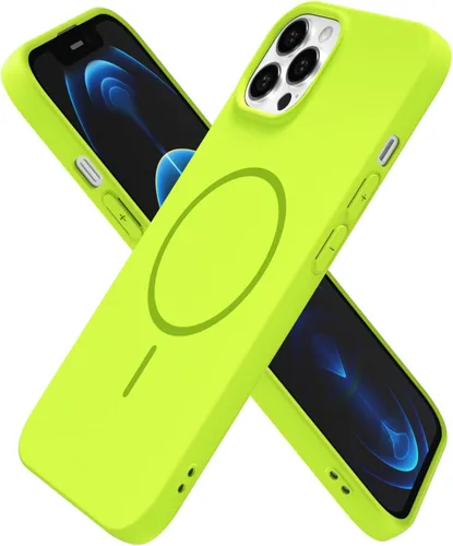 Miniatura 112 de oakxco Funda de silicona Mag Safe para iPhone 17 Pro Max, funda magnética delgada y fina compatible con carga inalámbrica MagSafe, bonita funda Negro