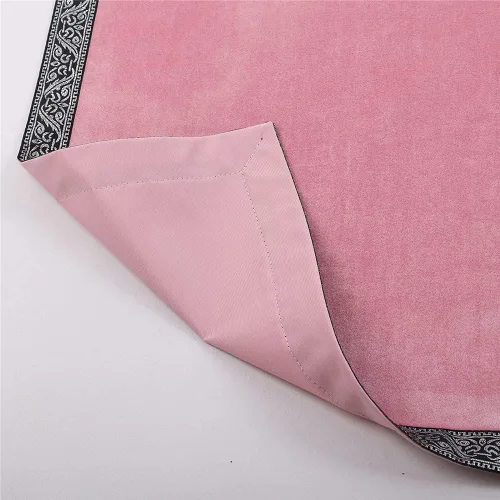 Miniatura 6 de BLESSUME Paño de mesa y bolsa de terciopelo de bruja Altar Tarot Paño cuadrado de adivinación (rosa)