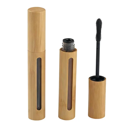 2 Uds. 6ML Vacío Apariencia de Bambú Pestañas Tubos Tubo de Rímel Soporte de Varita de Pestañas Contenedor Cosmético Maquillaje Muestra Embalaje