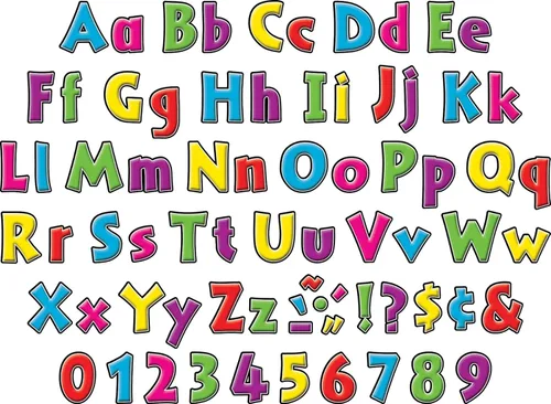 Miniatura 2 de Barker Creek Letras desplegables de 4 pulgadas, neón, letras de diseño multicolor para tablones de anuncios, salas de descanso, áreas de recepción