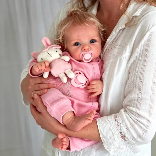 Anano Muñecas de bebé Reborn de silicona Cuerpo completo de 18 pulgadas - Muñeca de bebé realista recién nacida niña, muñeca de bebé de silicona