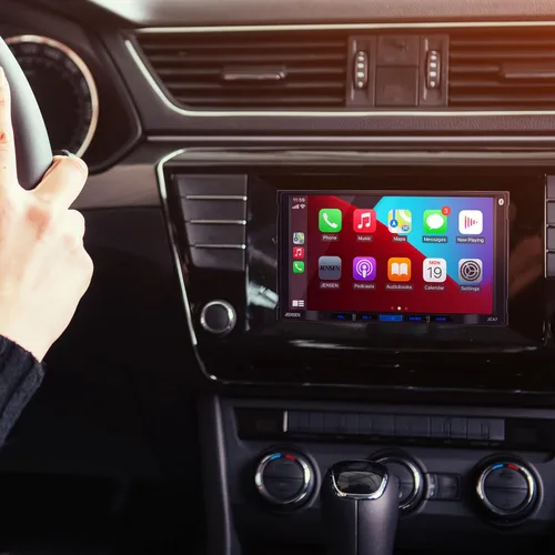 Miniatura 9 de JENSEN J1CA7-BUC Apple CarPlay Android Auto certificado de 7 pulgadas Radio estéreo de coche con pantalla táctil doble DIN Llamadas manos libres