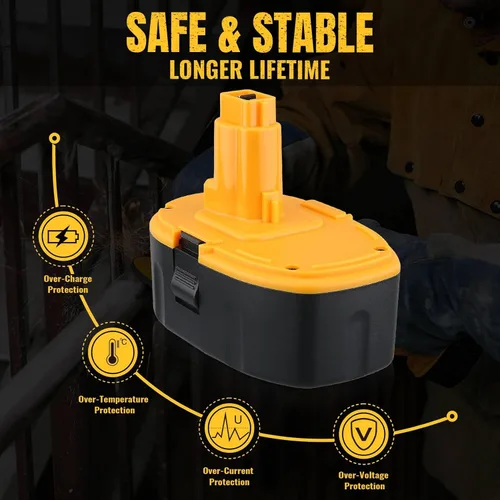 Miniatura 3 de Paquete de 2 baterías de iones de litio DC9096 7000mAh de alta capacidad para Dewalt 18 V batería DC9098 DC9099 DC9182 compatible con herramientas
