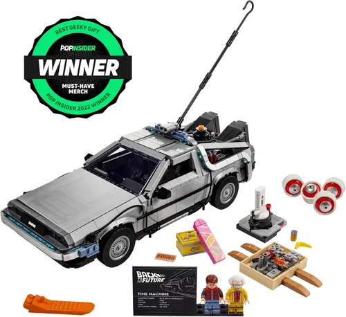 Miniatura 5 de LEGO Icons Máquina del Tiempo de Regreso al Futuro 10300, Kit de Construcción de Auto Modelo Basado en el DeLorean de la Película Icónica