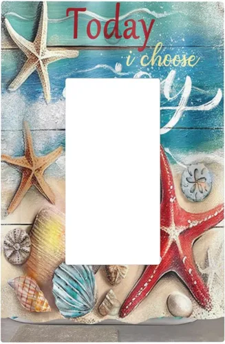 Miniatura 129 de Divertidas Cubiertas de Interruptor de Luz de Tiburón Azul del Océano Mujer Nadando 1 Gang Placa de Pared de Palanca Individual Cubierta Decorativa