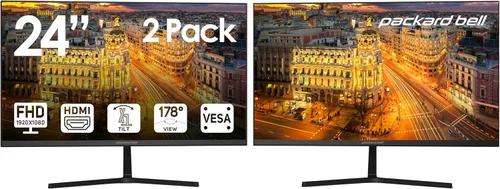 Miniatura 11 de Packard Bell Monitor airFrame FHD de 21 pulgadas, 1920x1080, Ultrawide, compatible con montaje VESA, ajuste de inclinación, HDMI/VGA, bisel delgado