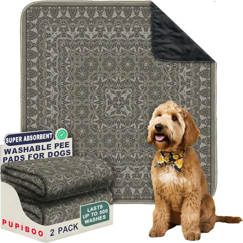 Miniatura 46 de PUPIBOO Almohadillas lavables para orina para perros y gatos - Almohadillas de entrenamiento para cachorros reutilizables súper absorbentes - 100%