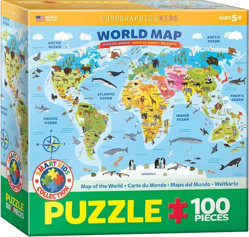 EuroGraphics - Rompecabezas Mapa del Mundo Ilustrado