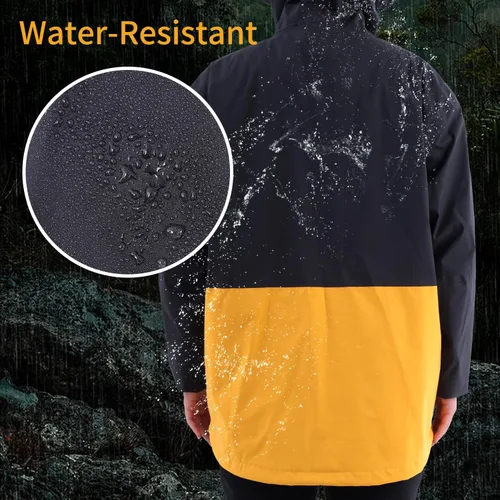 Miniatura 2 de YINGJIELIDE Chaqueta impermeable con capucha para hombre, abrigo de vela aislado a prueba de viento, sudadera con capucha Softshell cortavientos