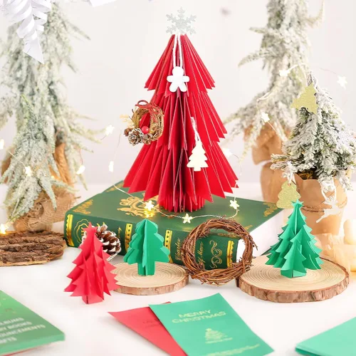Miniatura 6 de 25 hojas de cartulina verde de Navidad - 8.5" x 11" 92 lb, cartulina de doble cara 250 g/m², papel pesado para manualidades artísticas, tarjetas