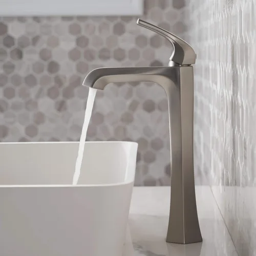 Miniatura 3 de KRAUS Esta grifo de baño de una sola manija con drenaje emergente en acero inoxidable sin manchas, KVF-1210SFS