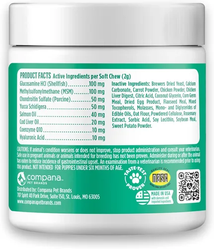 Miniatura 10 de Doggie Dailies, suplemento para cadera y articulaciones para perros, glucosamina y condroitina, masticables premium para cadera y articulaciones