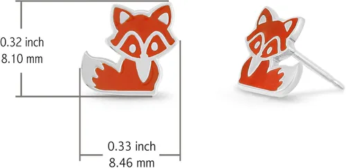 Miniatura 5 de Boma Pendientes de plata de ley con diseño de zorro