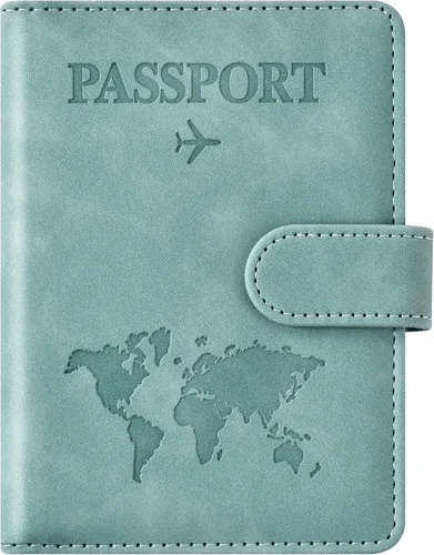 Miniatura 21 de Combo de tarjetero para pasaporte y vacuna, soporte para pasaporte con ranura para tarjeta de vacuna, cartera para pasaporte, funda para pasaporte