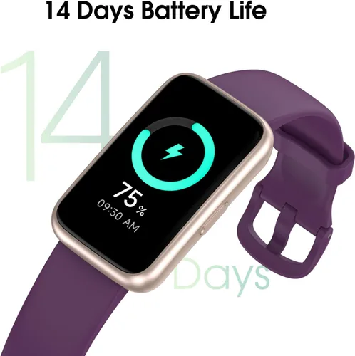 Miniatura 4 de Reloj podómetro de batería larga con vida útil de 14 días, diseño delgado sin necesidad de aplicación/teléfono, rastreador de fitness, reloj Púrpura