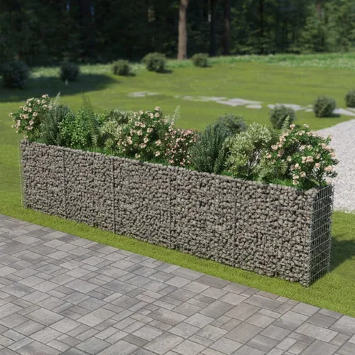 Miniatura 20 de Gabion cama elevada, cestas de gaviones, camas de jardín galvanizadas, gaviones, pared de gaviones, alta capacidad de carga, acero galvanizado 35.4