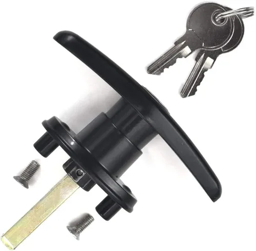 Miniatura 5 de Mango en T con Cerradura para Tapa de Camioneta Pickup Carcasa de Camper - con 2 Llaves para la Mayoría de Marcas de Tapas de Camionetas, Toppers