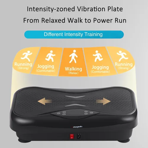 Miniatura 5 de Whole Body Vibration Plate Exercise Machine – Power Vibrating Plate for Lymphatic Drainage Weight Loss, Shake Plate Exercise Platform with Touch