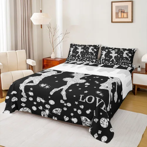 Miniatura 19 de Erosebridal Juego de sábanas de gimnasia para niñas y niños, tamaño individual, juego de sábanas de teñido anudado arcoíris, juego de ropa de cama