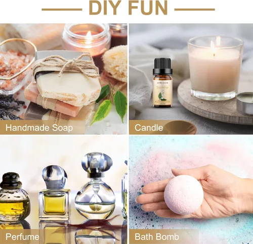 Miniatura 6 de Sedbuwza Aceite esencial de jazmín, aceite de fragancia de jazmín orgánico puro para difusor, humidificador, jabón, vela, perfume