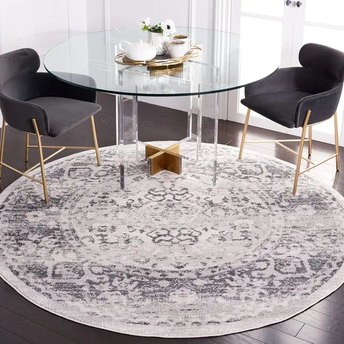 Miniatura 11 de SAFAVIEH Colección Toscana - Alfombra de pasillo, 2 x 9 pies, color marfil y gris, diseño oriental, no desprende pelusa y de fácil cuidado, ideal