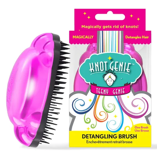 Miniatura 11 de Knot Genie Teeny - Cepillo desenredante para niños (sueño de aguamarina), cepillo desenredante perfecto para cabello rizado, separa suavemente
