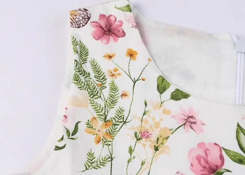 Miniatura 4 de SMILING PINKER Vestidos de verano para niñas pequeñas, de algodón, sin mangas, mariposa
