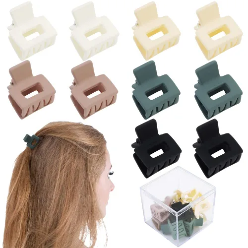 Miniatura 9 de Ahoney 10 pinzas pequeñas para el cabello para mujeres y niñas, clips de mandíbula mate de 1 pulgada para cabello fino, grueso y mediano, pasadores