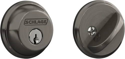 Miniatura 15 de Schlage - Cerrojo con llave de 1 lado, la más alta seguridad residencial, negro mate, B60 N 622