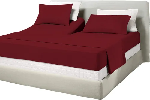 Juego de sábanas de algodón de 600 hilos tamaño Queen dividido para base de cama ajustable, juego de sábanas de 4 piezas con bolsillo profundo de