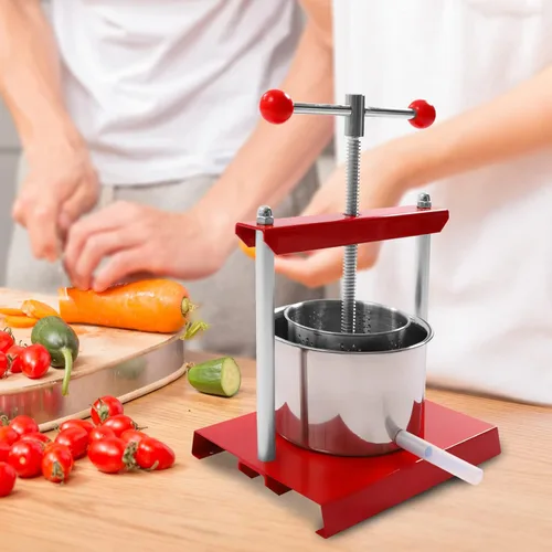 Miniatura 5 de Prensa manual de vino de frutas y hierbas para tintura de queso, máquina de prensa de barriles de acero inoxidable de 0.8 galones para jugo