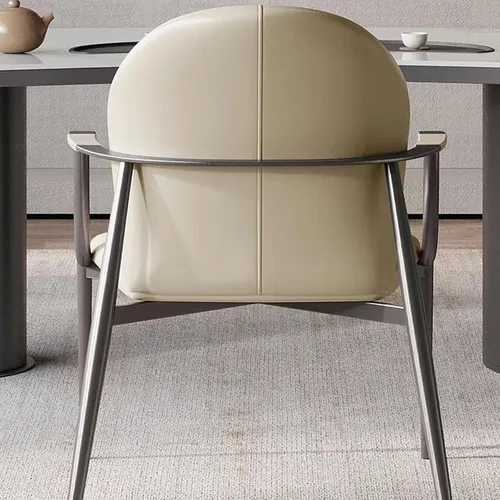 Miniatura 2 de Sillas de comedor sillas de comedor, cocina moderna y habitación, acento tapizado en piel sintética cojín asiento y patas de metal resistentes