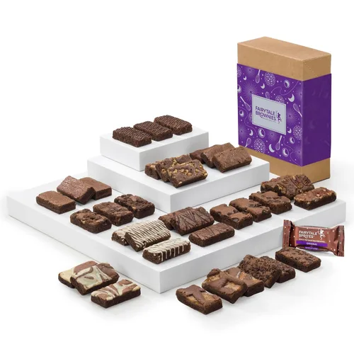 Miniatura 3 de Fairytale Brownies Sprite SF216 - 16 canastas de regalo de chocolate gourmet envueltas individualmente, brownies de 3 x 1.5 pulgadas, 16 piezas