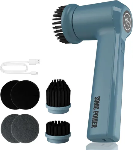 Miniatura 11 de SonicPower Cepillo Eléctrico Giratorio, de mano y ergonómico, impermeabilización IPx7, 4 accesorios multiusos incluidos, batería recargable de larga