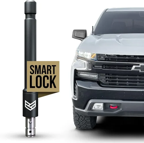 RONIN FACTORY Antena de camión para accesorios Chevy Silverado y GMC Sierra, antirrobo, segura para lavado de autos, antena de repuesto corta