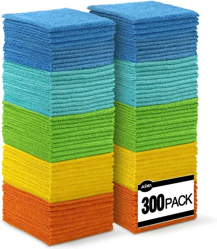 Miniatura 12 de AIDEA Microfiber Cleaning Cloth Blue-50PK, Soft Absorbent Shop Rags, Microfiber Towels for Cars, Kitchen Towels, Dusting Cloth for Home, Window