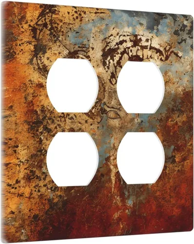 Miniatura 71 de Cubiertas Decorativas para Placas de Interruptor Abstracto Moderno de Mediados de Siglo Arco Boho Sol Dorado Hoja 1 Gang Placa de Pared Cubierta