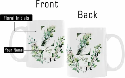 Miniatura 3 de Tazas de café personalizadas con iniciales y letra de nombre, tazas de nombre personalizadas, regalo divertido para novio y novia, tazas de doble