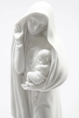 Miniatura 6 de Vittoria Collection Figura de escultura de 12 pulgadas de Virgen María con bebé Jesús niño santo estatua hecha en Italia