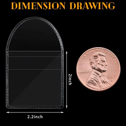 Miniatura 2 de Eaasty 150 fundas individuales de plástico transparente de 2.2 x 2.2 pulgadas para coleccionistas, fundas de plástico transparente