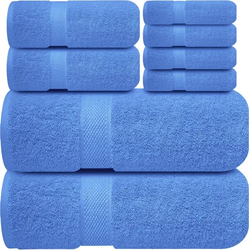 Miniatura 39 de Infinitee Xclusives Toallas de lujo para la ducha [13 x 13] – 100% algodón [paquete de 12], toallas faciales suaves y absorbentes para baño, Gris