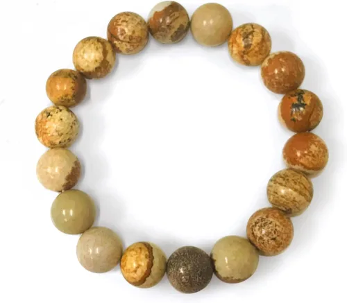 Miniatura 469 de Gem Avenue Handmade Round Bead Stretch Bracelet Unisex Natural Stone Beaded Jewelry for Men & Women, Elastic Wristband for Daily Wear
