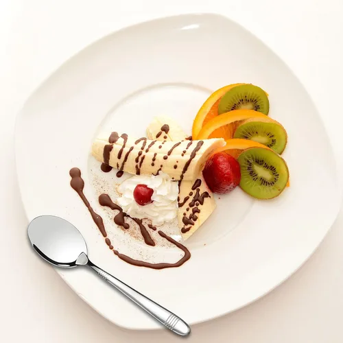 Miniatura 4 de Begale Cucharas de postre de acero inoxidable de 12 piezas, cuchara pequeña