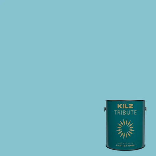 Miniatura 101 de KILZ TRIBUTE Pintura e imprimación, para interiores, semibrillante, Vintage Indigo, 1 galón Índigo Victoria