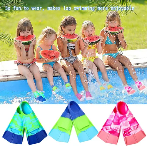 Miniatura 5 de Aletas de Natación para Niños, Aletas Cortas Cómodas para Natación de Vueltas y Entrenamiento para Niños, Niñas, Niños, Principiantes