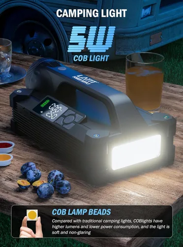 Miniatura 8 de LATIT Arrancador de salto de 6000 A con compresor de aire, inflador de neumáticos de 150 PSI, compresor de aire portátil, paquete de refuerzo
