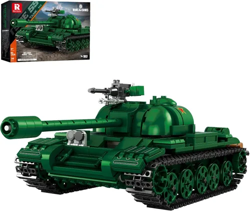 Reobrix TYPE-59 - Juego de construcción de tanques para adultos, kit de modelo de tanque militar a escala 1:30, productos autorizados de World of