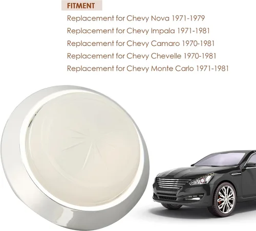 Miniatura 3 de Luz de cúpula redonda, resistente ABS interior de repuesto de lente de cúpula de repuesto para Chevy Nova 1971-1979 y 1970-1981 8732777