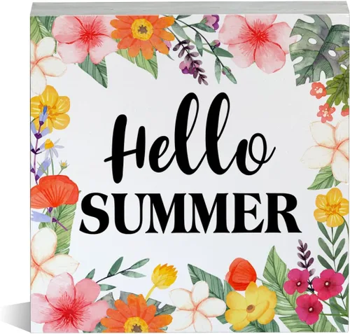 Miniatura 10 de Letrero de madera con diseño de girasol de granja, con texto en inglés "Hey There Sunshine", letrero decorativo de escritorio de verano, decoración